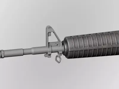 AR15 M4A1 Modular Handhuard Carbine Customizable Low-poly 3D model