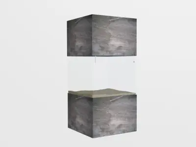 aquarium in the style of minimalism Low-poly 3D model purchase
