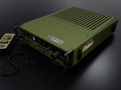 Military Tactical Field Radio Low-poly 3D model
