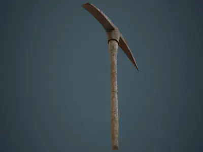 Pickaxe 1C Low-poly 3D model