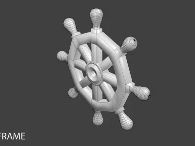 Ship Wheel 3 3D model
