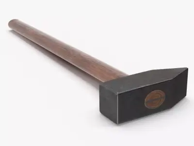 Hammer Low-poly 3D model 35