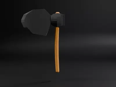 Low-poly Axe Game ready model Low-poly 3D model
