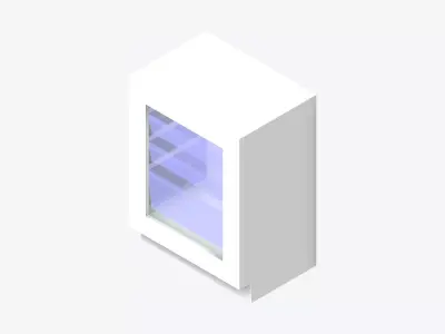 Storage Unit - Under Bench - Integral - Type 2 Low-poly 3D model