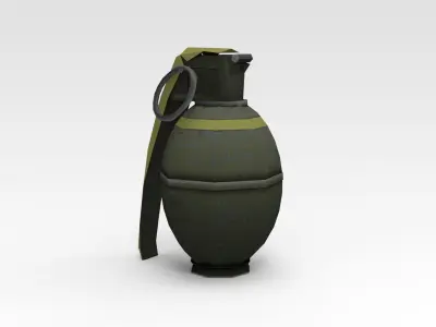 Grenade Low-poly 3D model 7