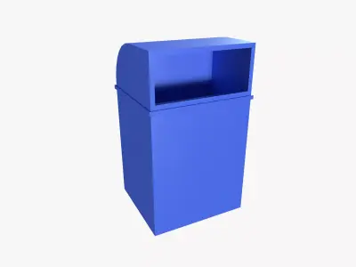 Industrial Waste Container Low-poly 3D model