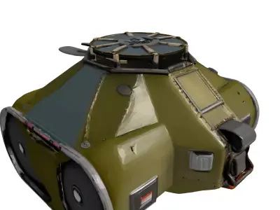 Futuristic Armored Ground Reconnaissance Vehicle Low-poly 3D model