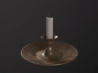 Candle 3D Model Low-poly 3D model