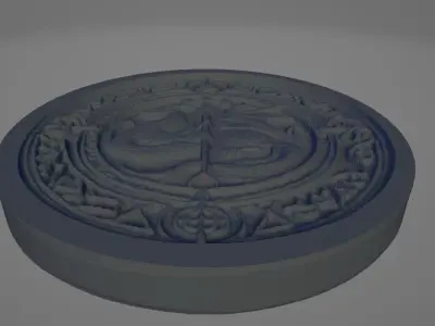 dragon coin key chain 3D print model