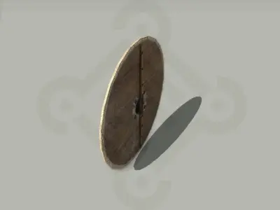 Viking round Shield Low-poly 3D model get