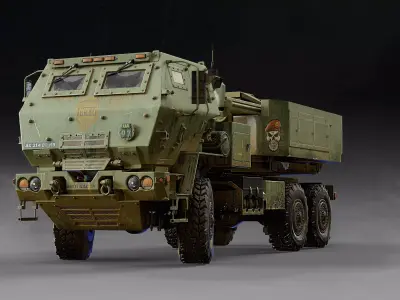 MLRS HIMARS M142 Low-poly 3D model
