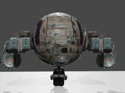 old robot with new head 3D model