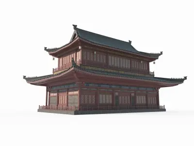 Asian Ancient Grand Palace 3D model