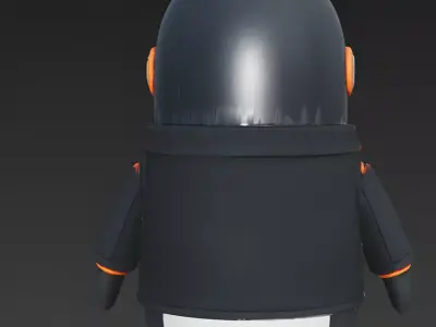 Realistic Robotic Penguin in Tuxedo 3D Model Low-poly 3D model