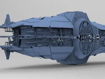 Jupiter Ancient tech temple Space station 4  3D model