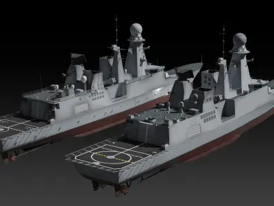 Horizon class destroyer 3D Model Pack