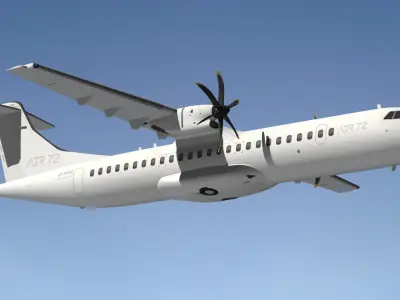 ATR 72 White Livery 3D model