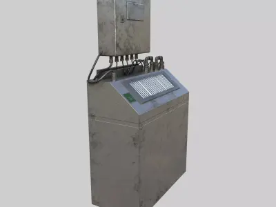 Industrial AC Vent Low-poly 3D model