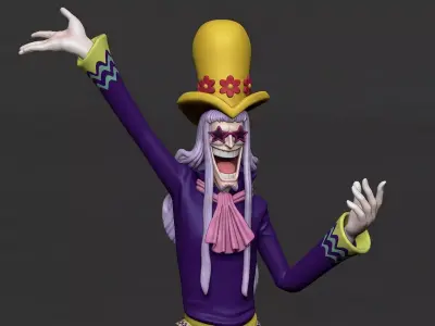 Disco fanart - One Piece - spilt part 3D print model