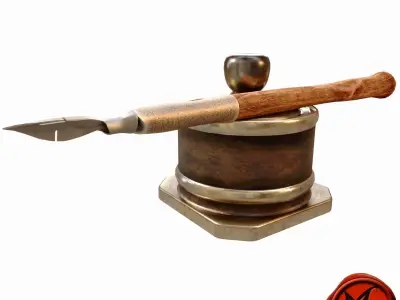 Pen and Ink A Low-poly 3D model