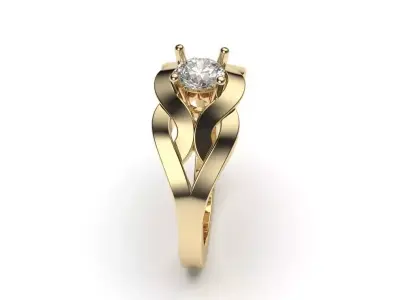 solitaire with ring sizes  8 part S107 3D print model