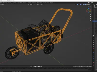 Cargo Cart Low-poly 3D model