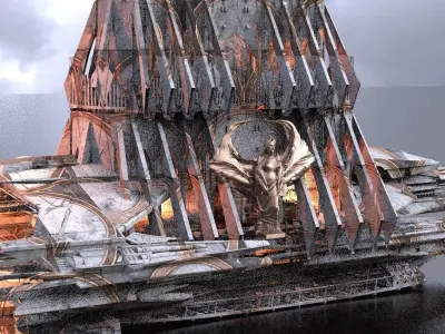 Knight raider Airship 2  3D model