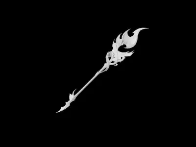 Mystic Scepter Low-poly 3D model