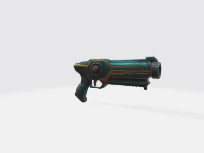 Scifi lazer gun Low-poly 3D model