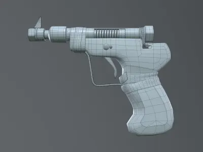 Antique Gun Low-poly 3D model