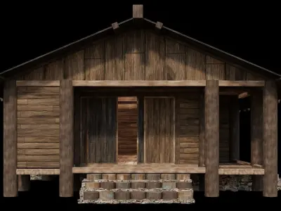 Medieval Houses 22- 4K Textures Game Ready Low-poly 3D model