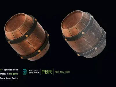 Stylized Industrial Props Pack Low-poly 3D model