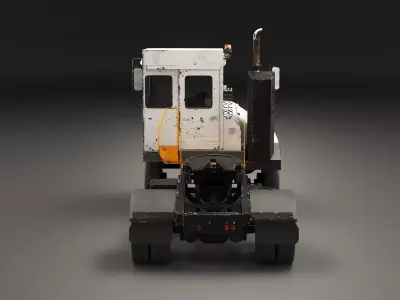 Aged Industrial Terminal Tractor Yard Truck PBR Low-poly 3D model