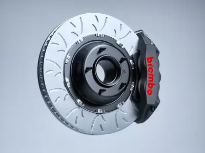 HIGH PERFORMANCE BIG BRAKE KIT  Low-poly 3D model