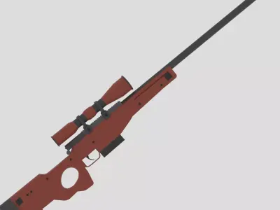 Red AWP Game Ready Low-poly 3D model