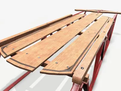 Snow Sled A Low-poly 3D model