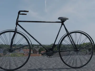 Bicycle lowpoly free Free low-poly 3D model