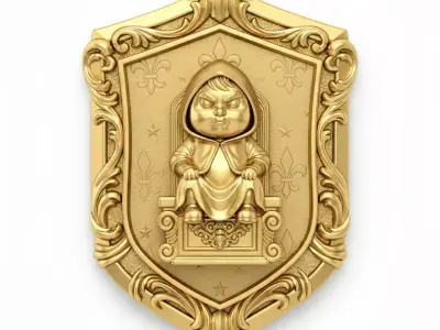 Pendant Antique Pendant Baby Pendant Devil  3D print model