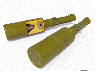 RKG 3 Soviet hand antitank cumulative grenades prinable moulage 3D model