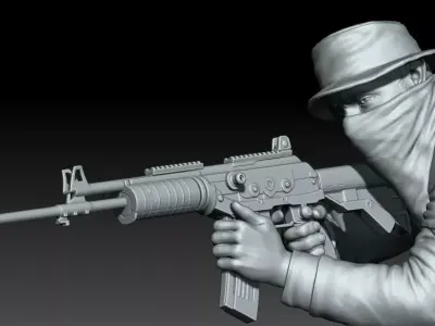 Guerrilla Figther -3D Print 3D print model