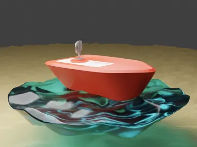 Stylised Boat  Free low-poly 3D model