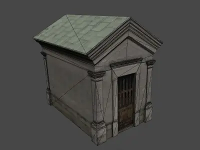 Old crypt Low-poly 3D model