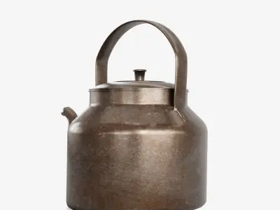 Used Stainless Steel Kettle  3D model