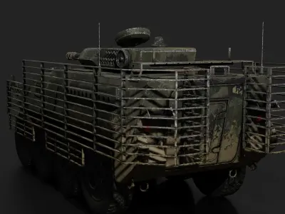 military tank Low-poly 3D model