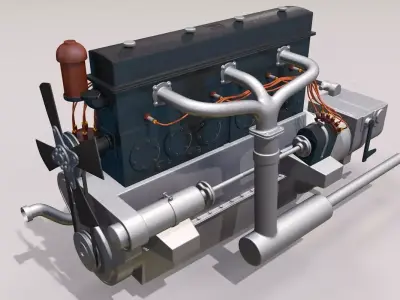 Engine RR Phantom II 3D model