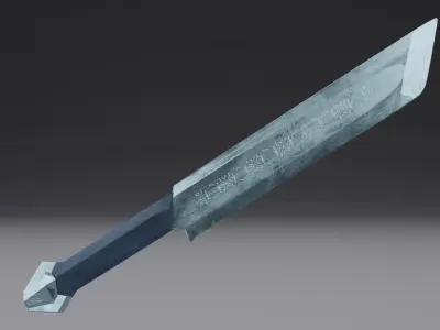 Medieval Knife Low-poly 3D model buy