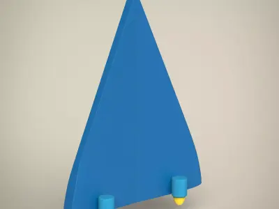 Cartoon plane Low-poly 3D model order