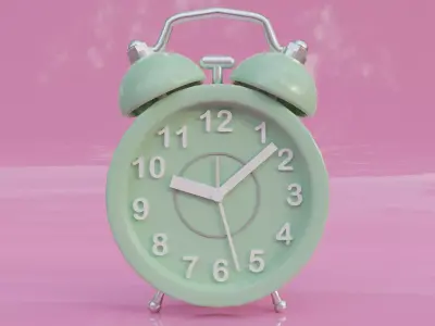 Table alarm Clock Low-poly 3D model