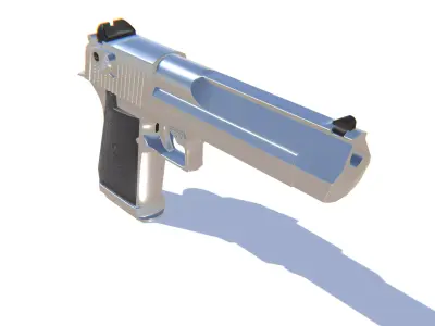Desert Eagle Pistol Low-poly 3D model order