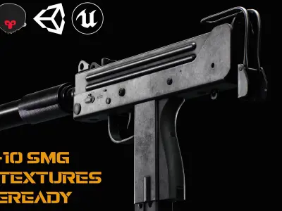 MAC-10 SMG Low-poly 3D model purchase